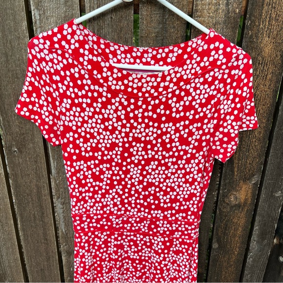 Boden Red & White Portia Blossom Dress Sz 8 Regular - Picture 5 of 15